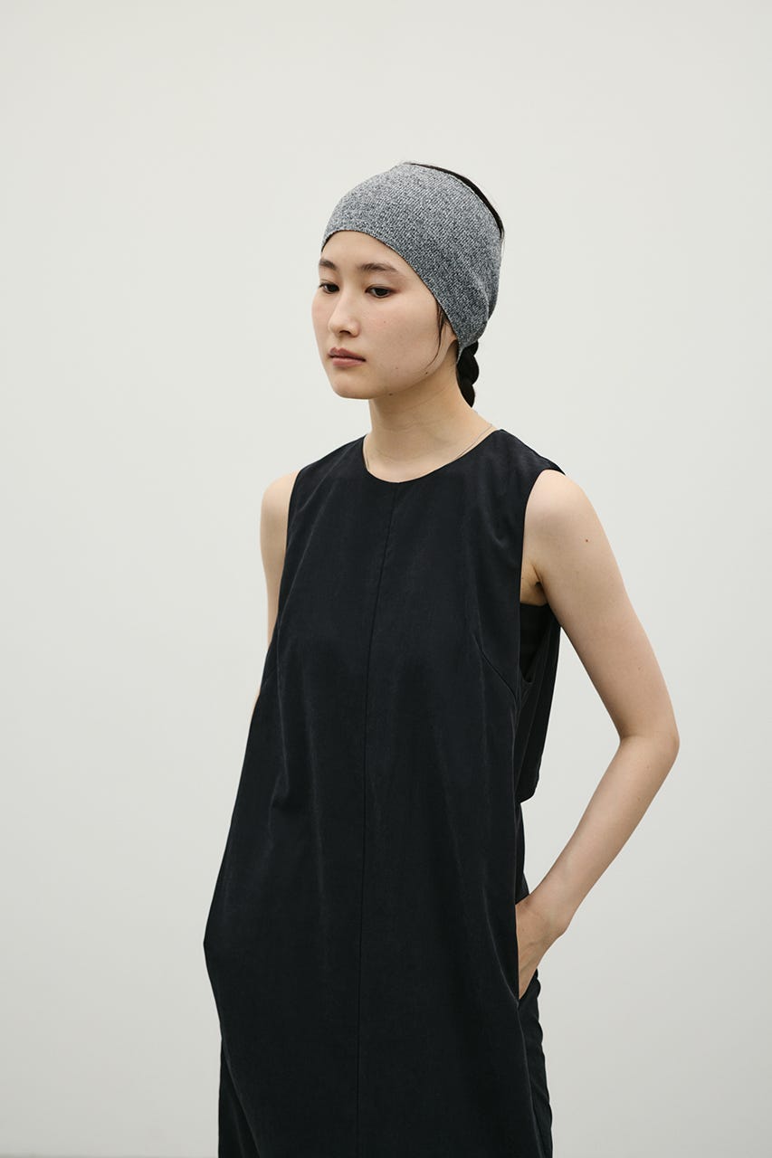 マットサテンバックオープンワンピース BLK S