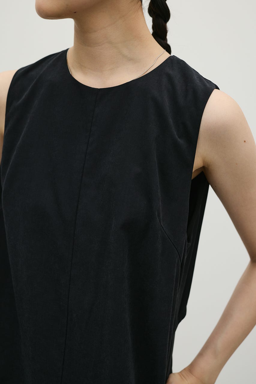 マットサテンバックオープンワンピース BLK S