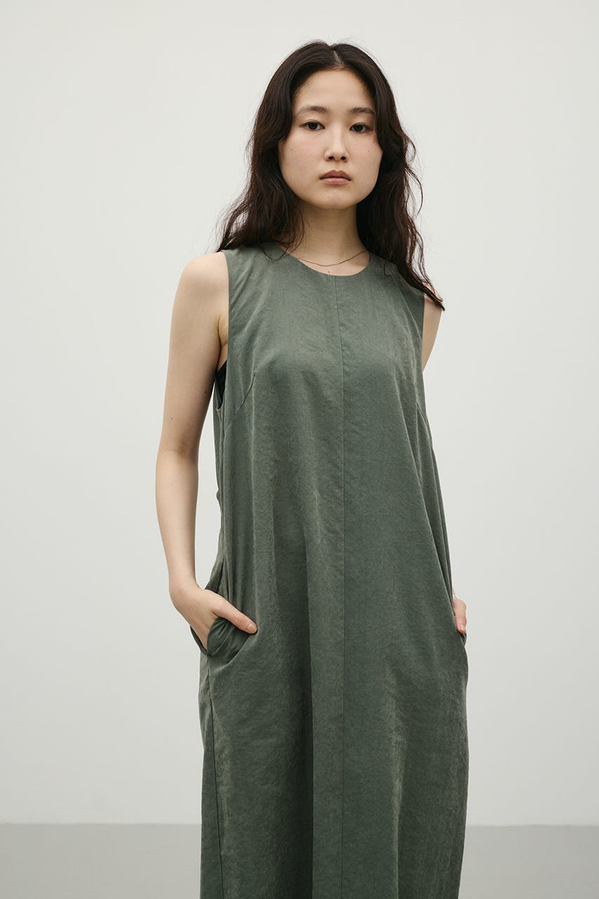 マットサテンバックオープンワンピース GRN S
