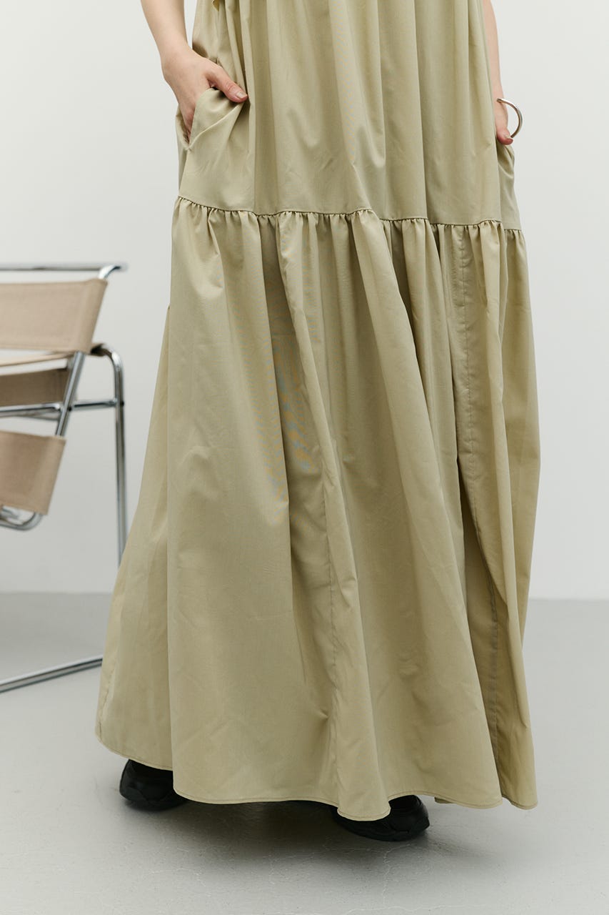 アシンメトリーフリルティアードワンピース MINT M