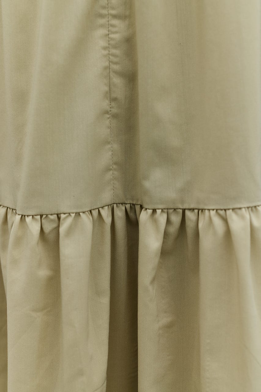 アシンメトリーフリルティアードワンピース MINT M