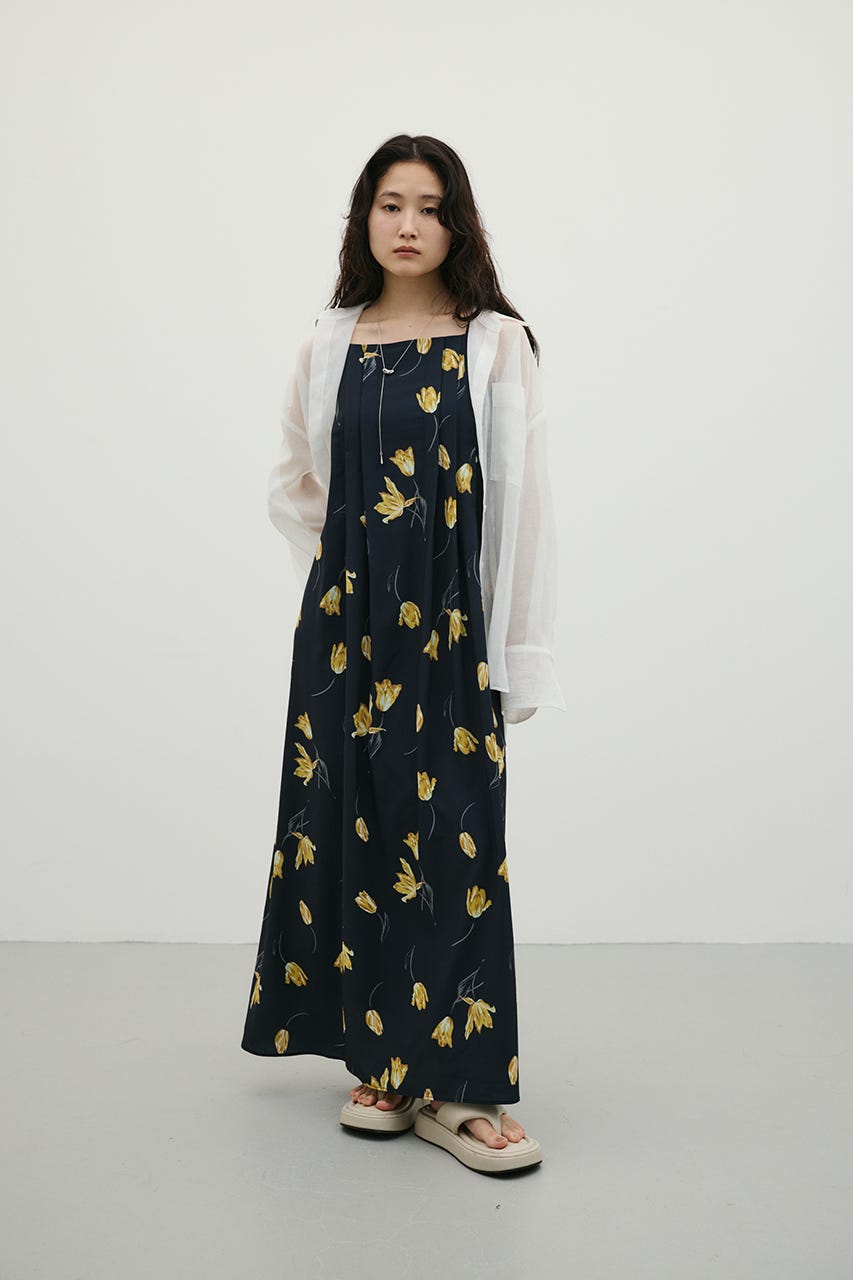 フラワープリント キャミワンピース　すぐ発送可 STYLEMIXER | フラワープリントキャミワンピース (ワンピース(ロング