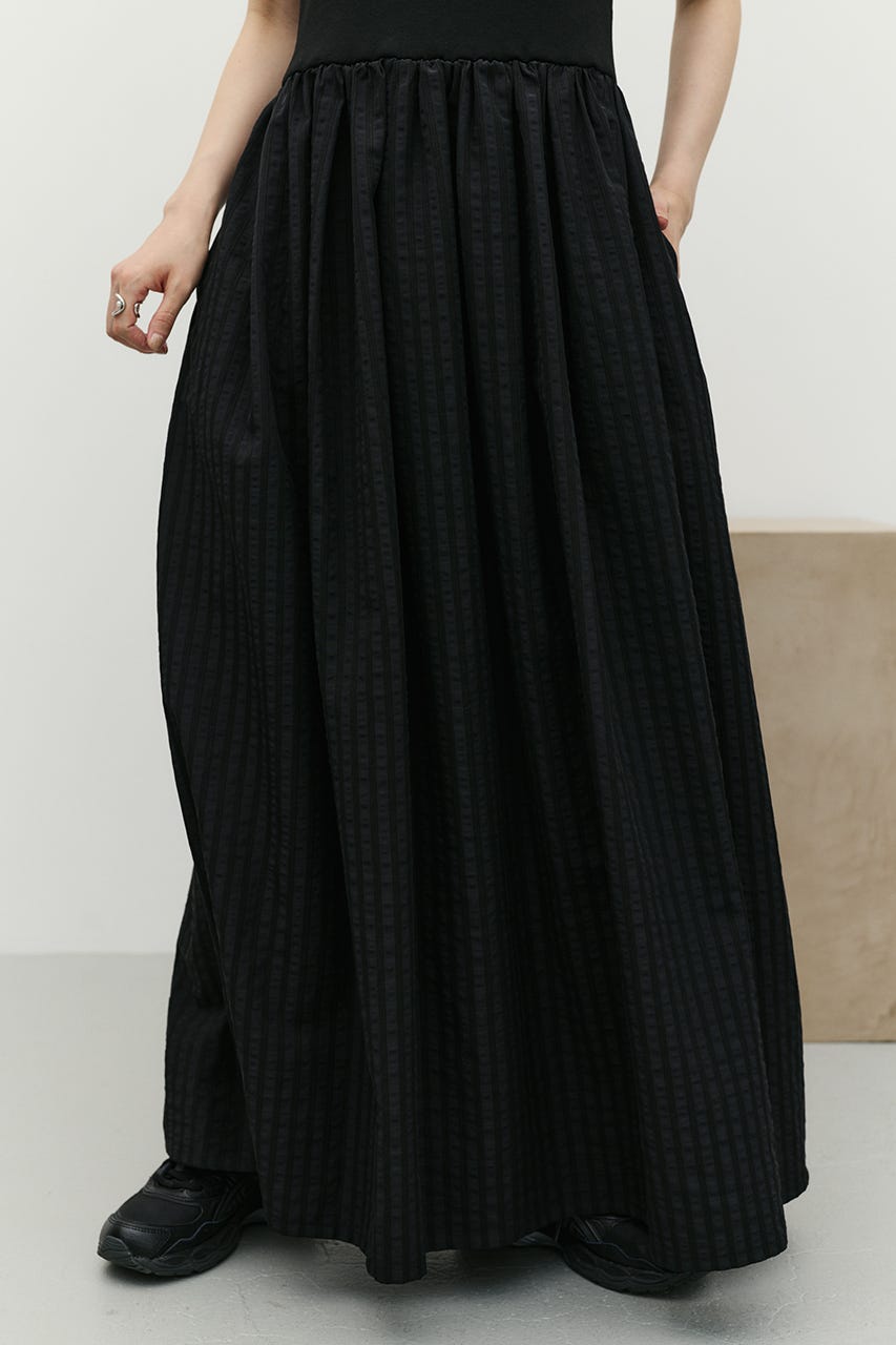 ドッキングチェックワンピース BLK M