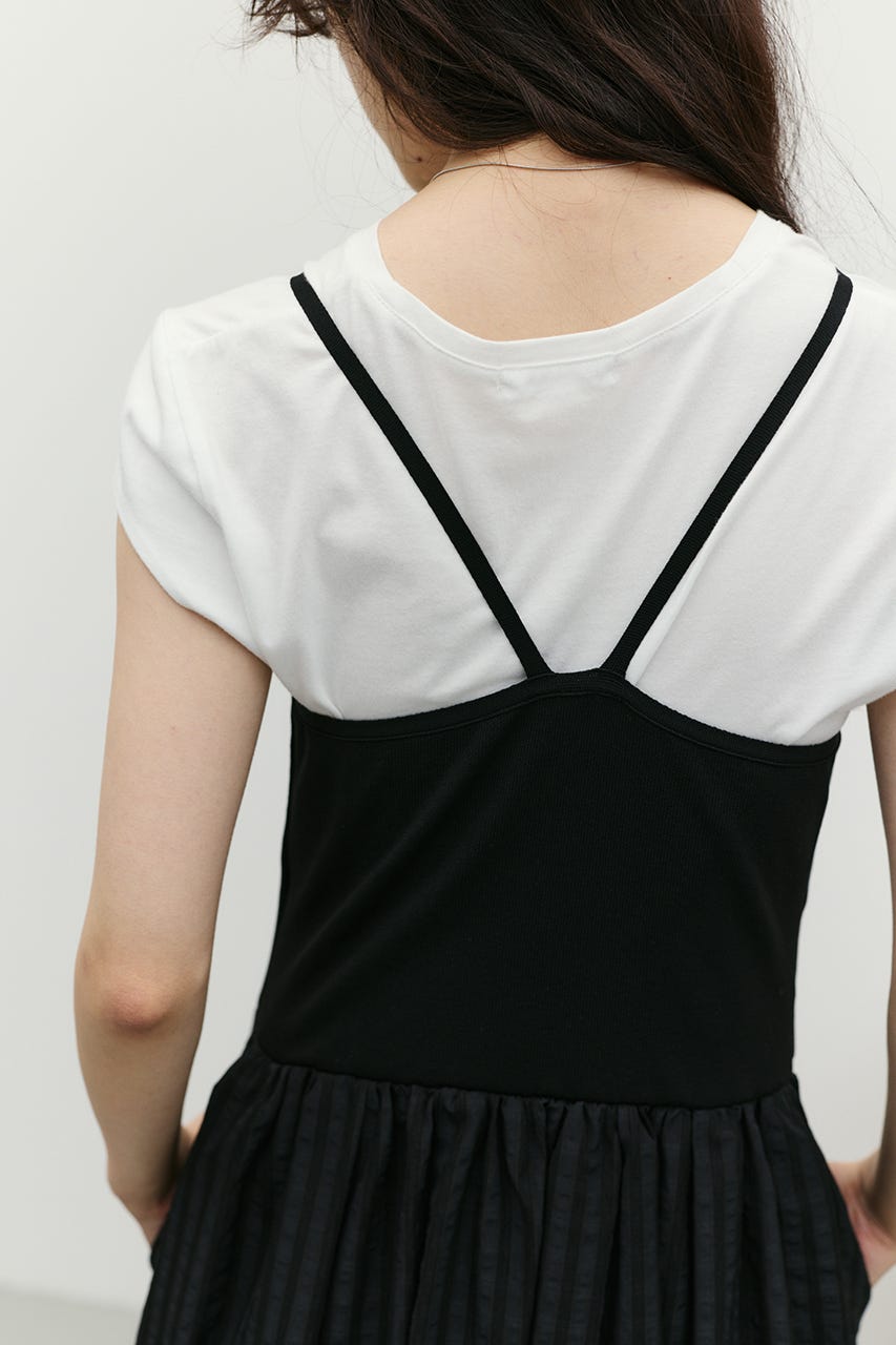 ドッキングチェックワンピース BLK M