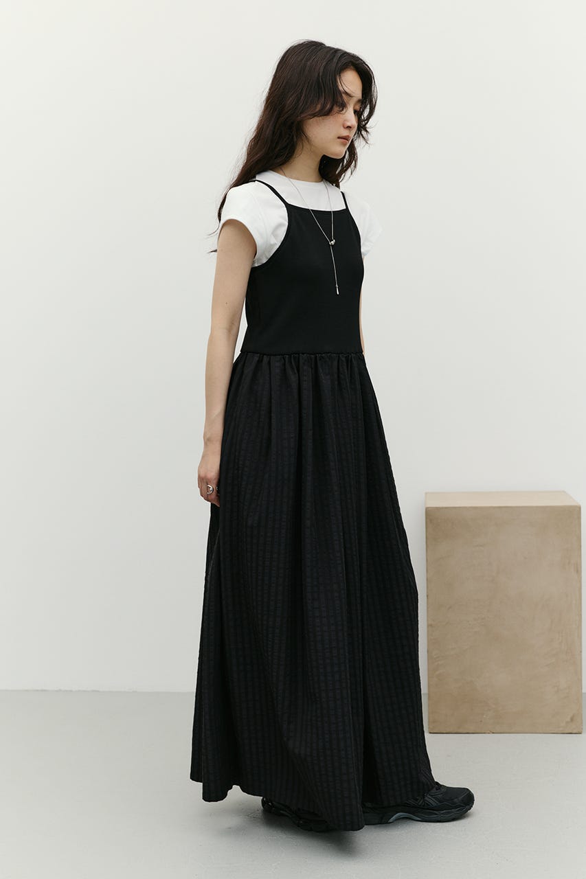 ドッキングチェックワンピース BLK M