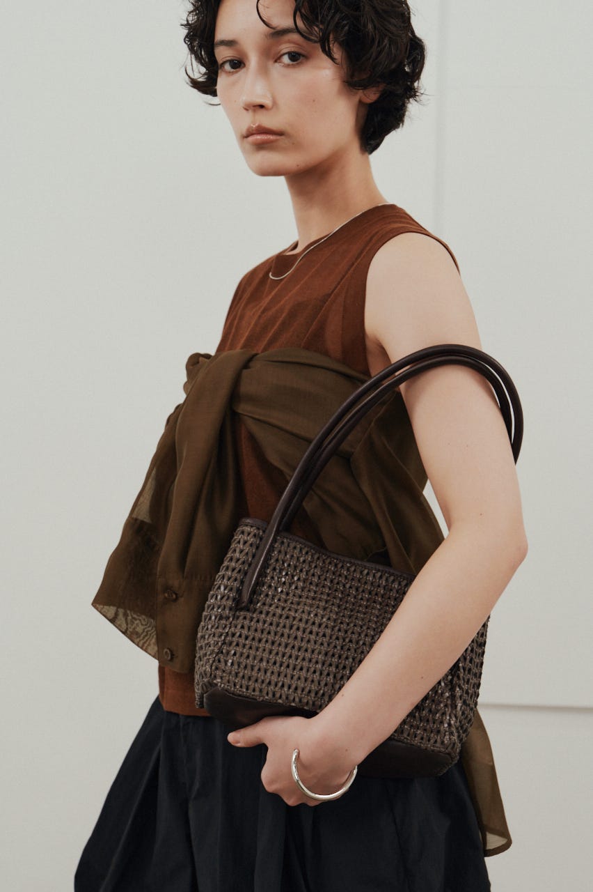 メッシュスクエアバッグ BRN FREE