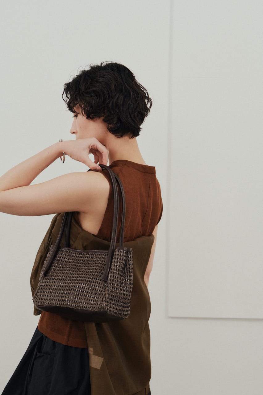 メッシュスクエアバッグ BRN FREE