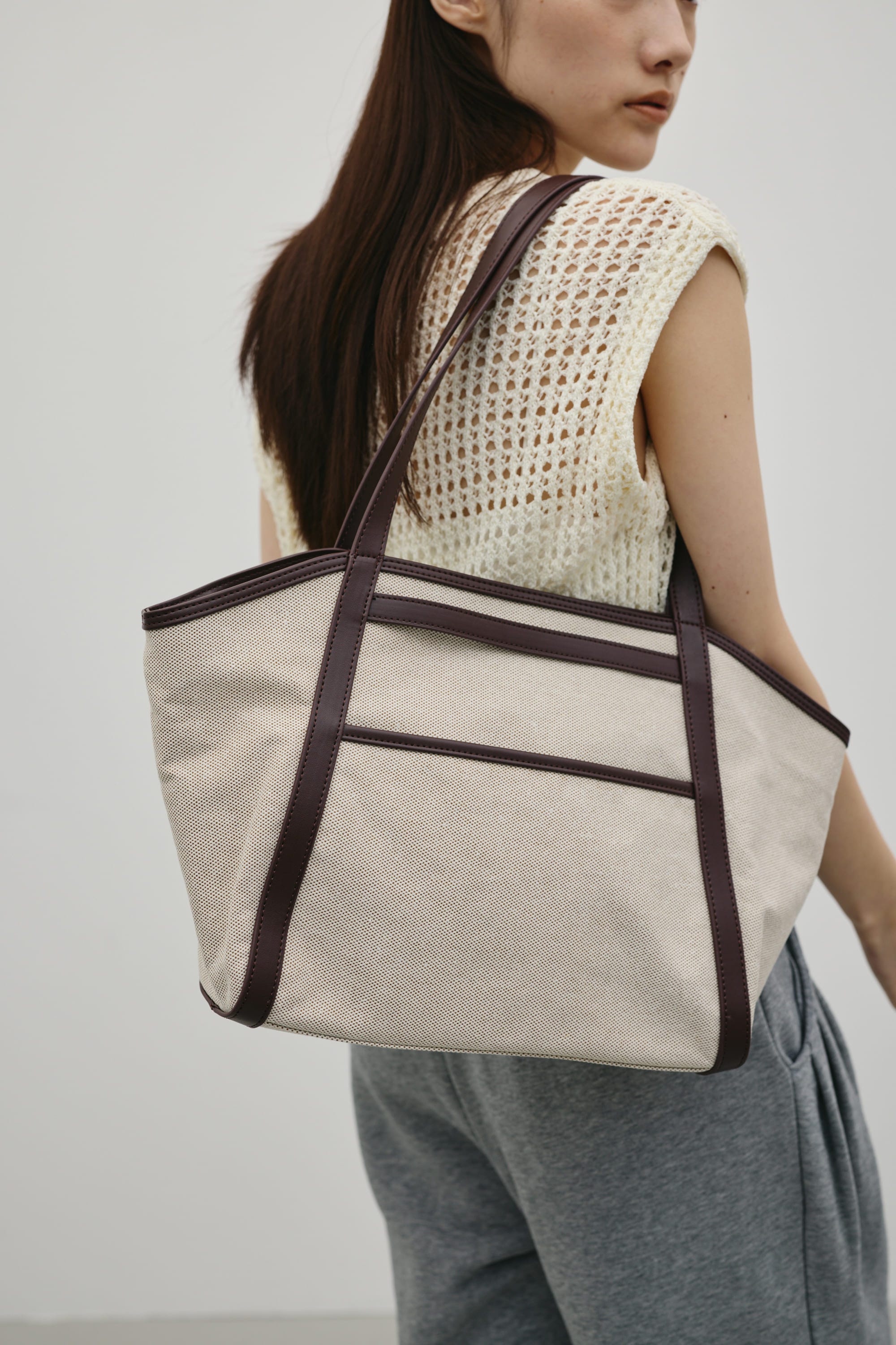 キャンバス2WAYトートバッグ BRN FREE