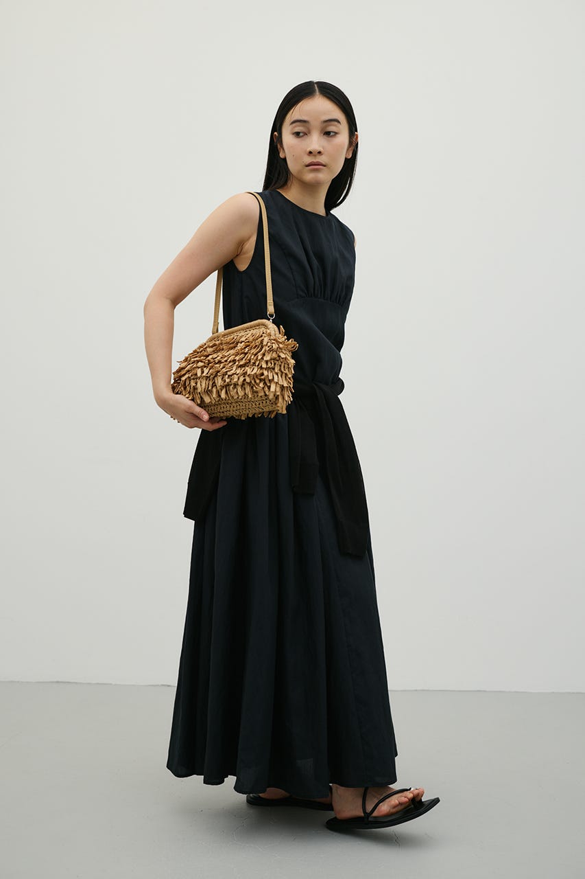 フリンジクラッチバッグ BEG FREE