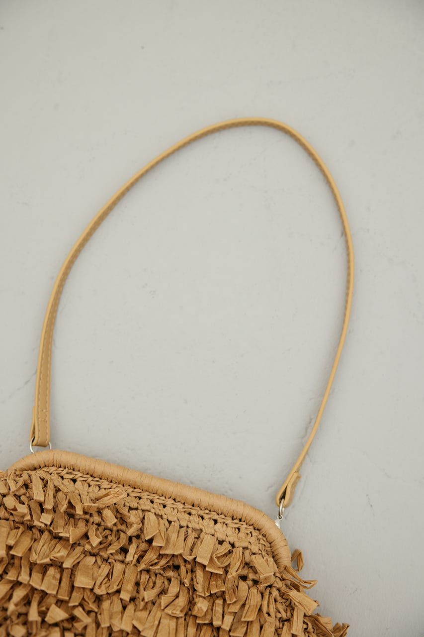 フリンジクラッチバッグ BEG FREE