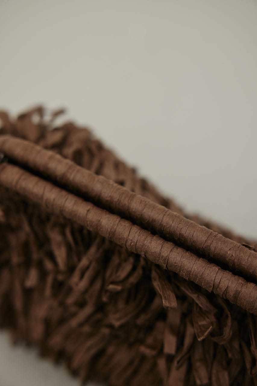 フリンジクラッチバッグ BRN FREE