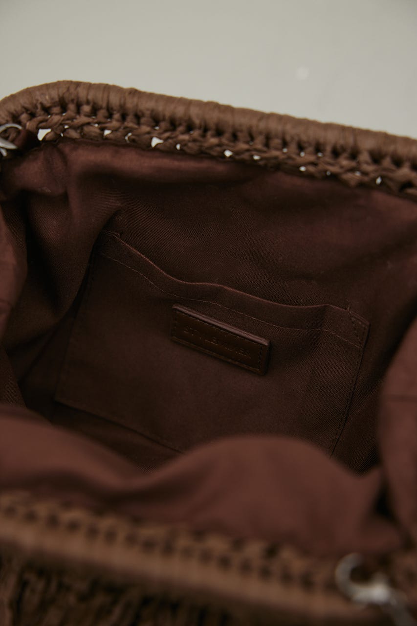 フリンジクラッチバッグ BRN FREE