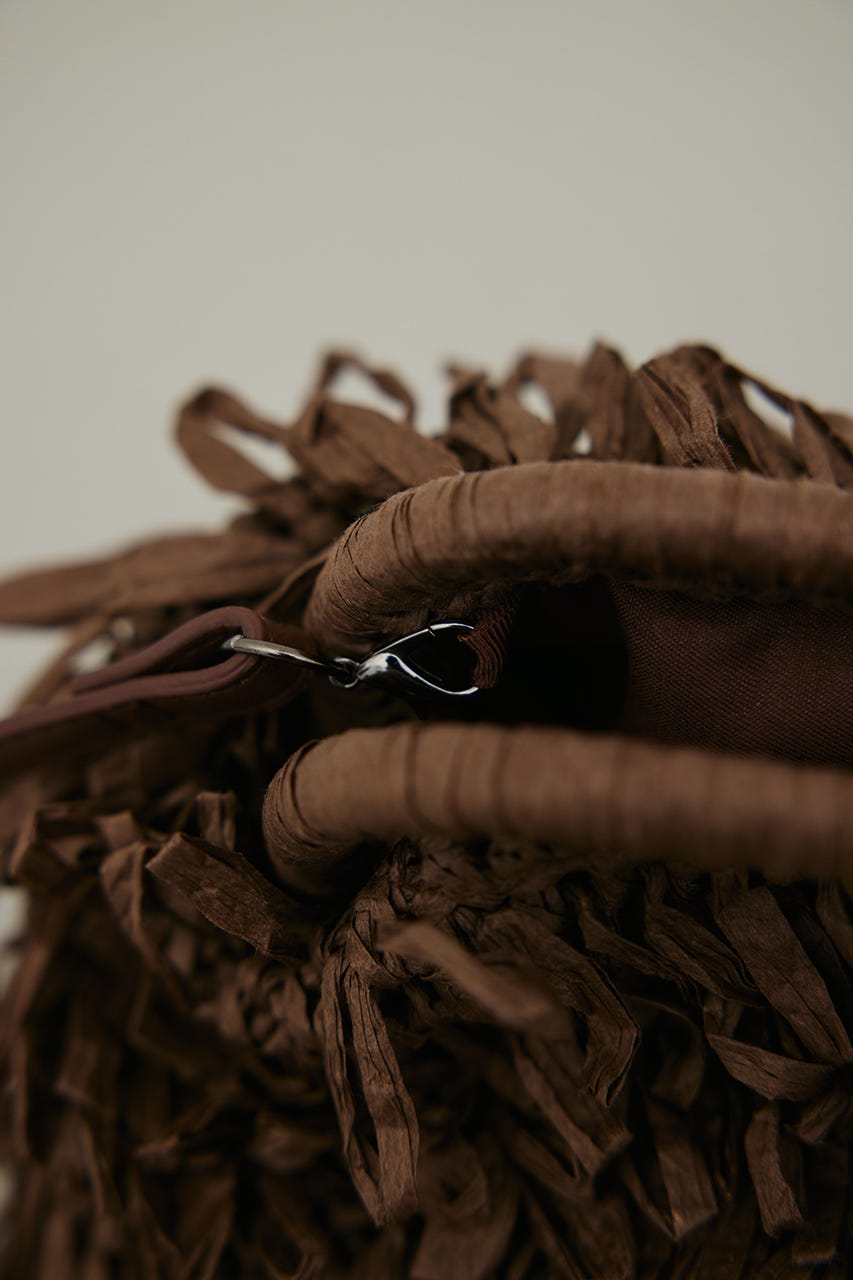 フリンジクラッチバッグ BRN FREE