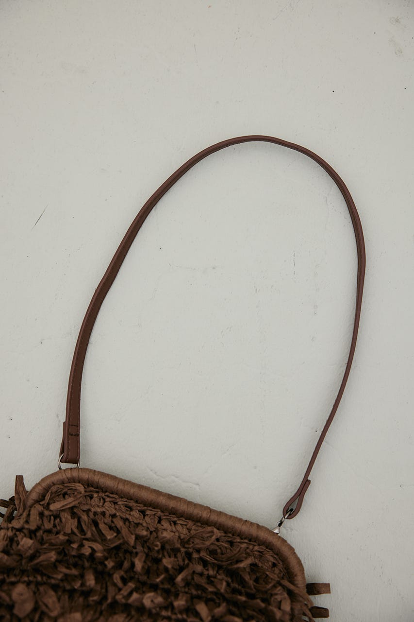 フリンジクラッチバッグ BRN FREE