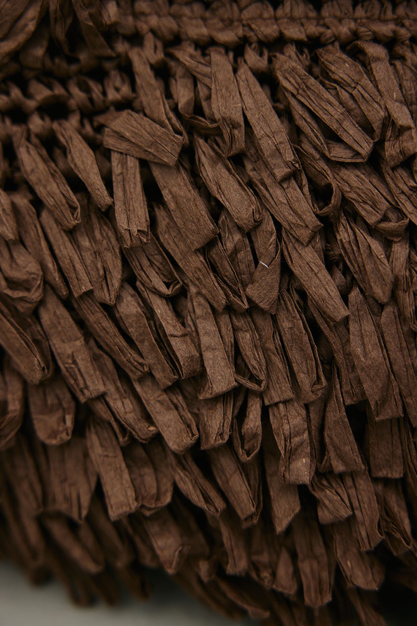 フリンジクラッチバッグ BRN FREE