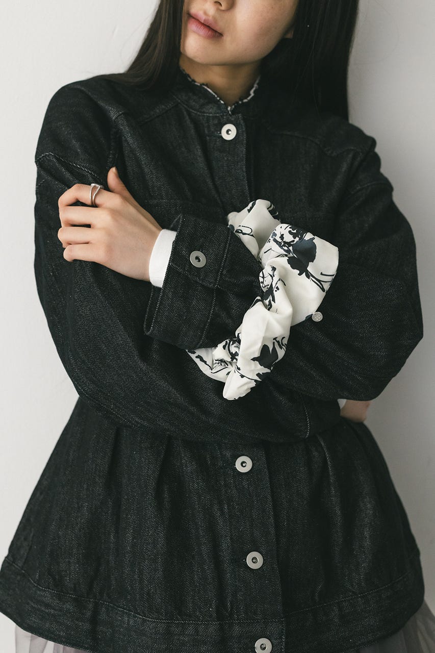 フワラープリントシュシュ WHT FREE