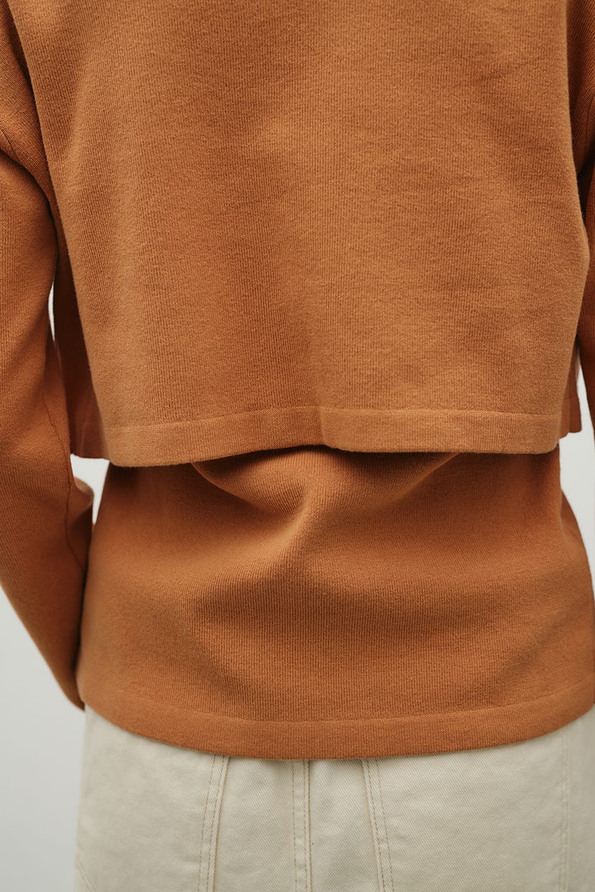 レイヤードニットカーデ ORG FREE