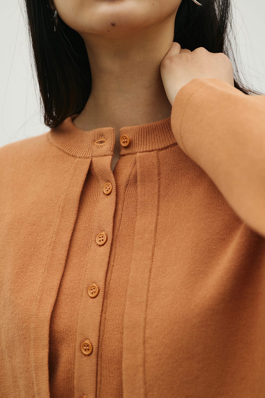 レイヤードニットカーデ ORG FREE