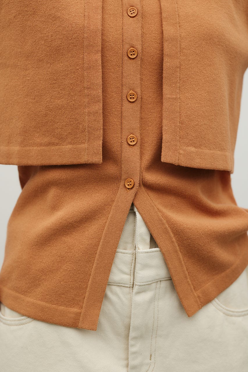 レイヤードニットカーデ ORG FREE