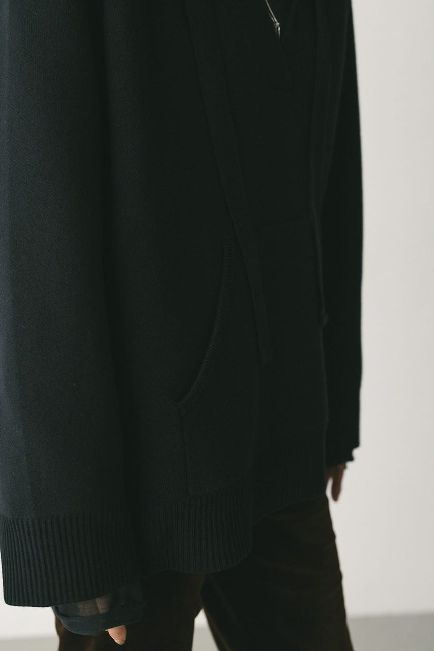 ルーズニットフーディー BLK FREE