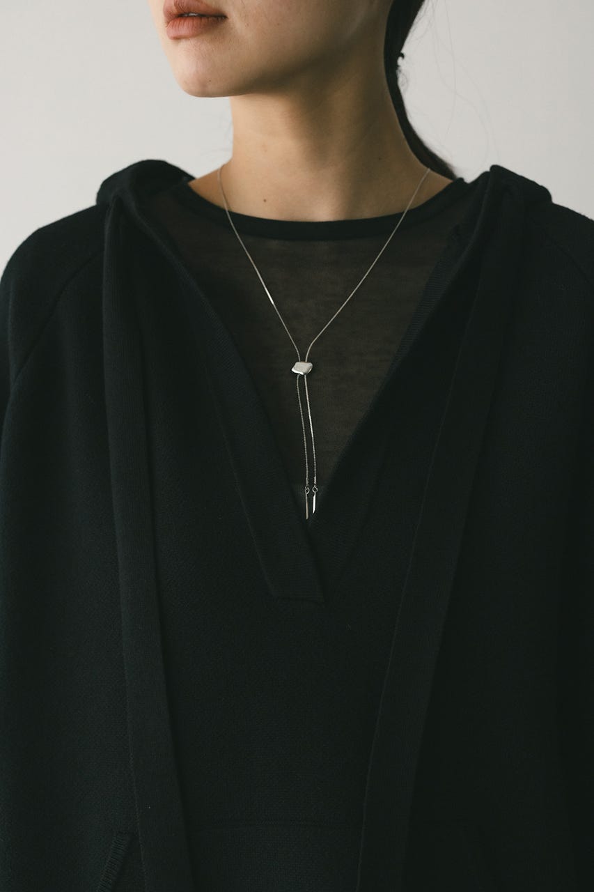 ルーズニットフーディー BLK FREE