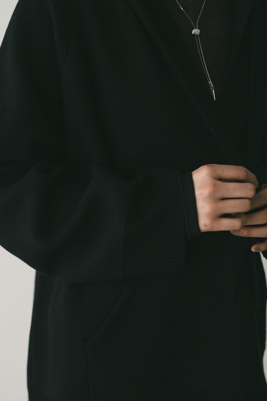 ルーズニットフーディー BLK FREE