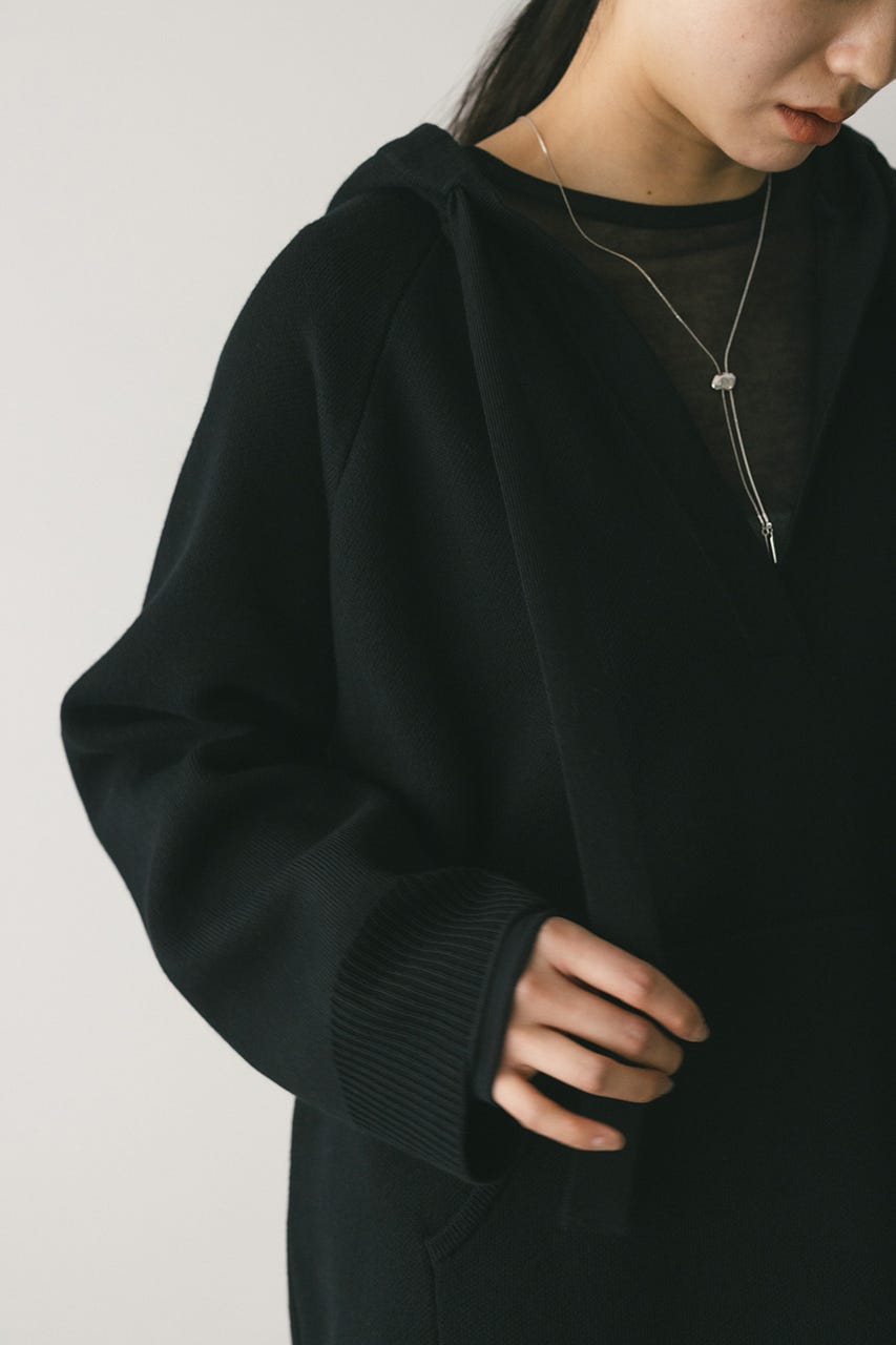 ルーズニットフーディー BLK FREE