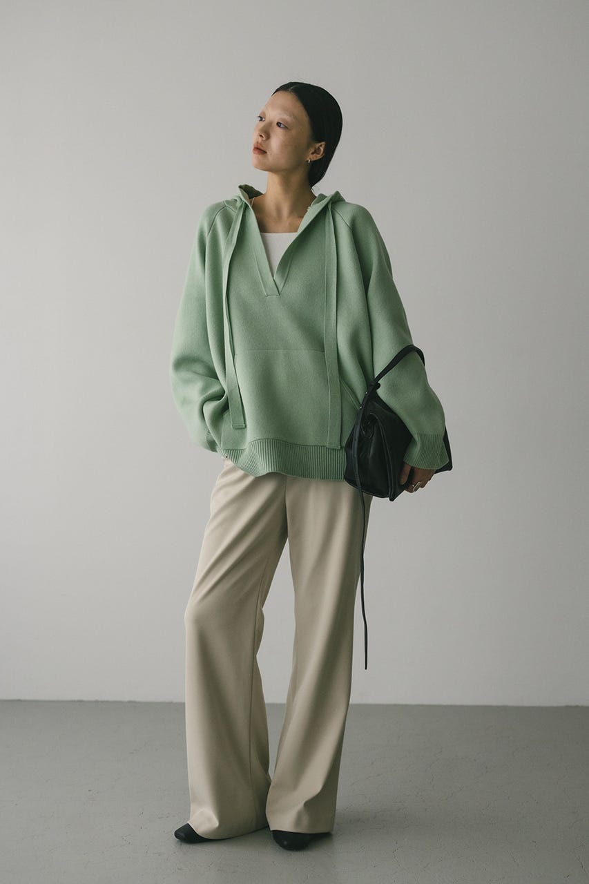 ルーズニットフーディー GRN FREE