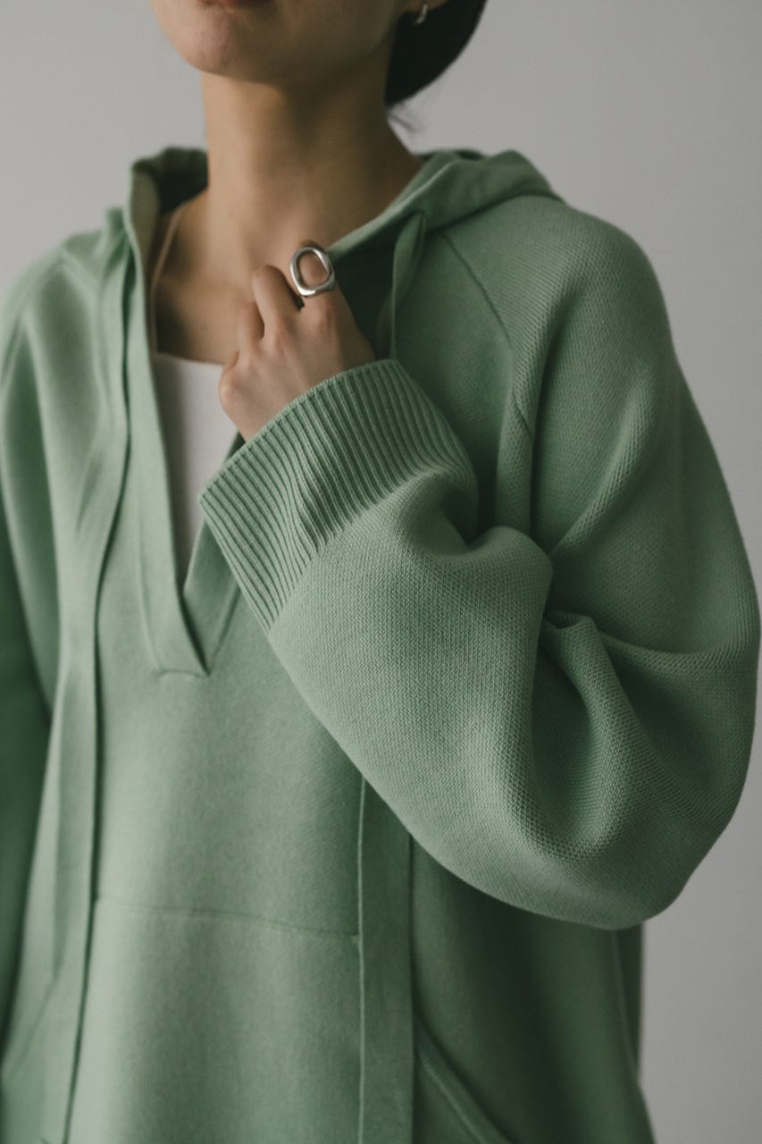 ルーズニットフーディー GRN FREE