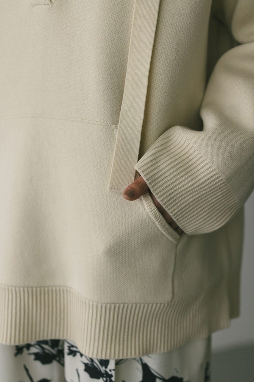 ルーズニットフーディー IVOY FREE