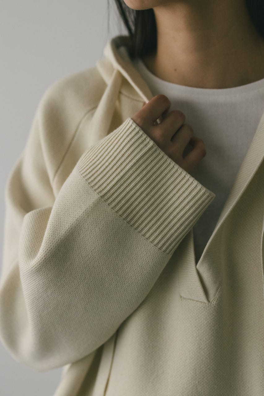 ルーズニットフーディー IVOY FREE