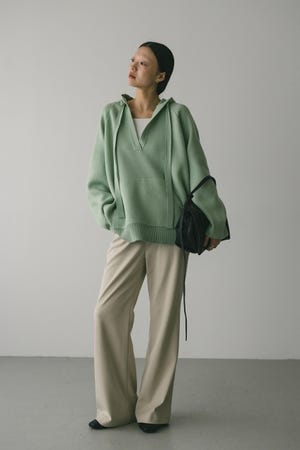 ルーズニットフーディー