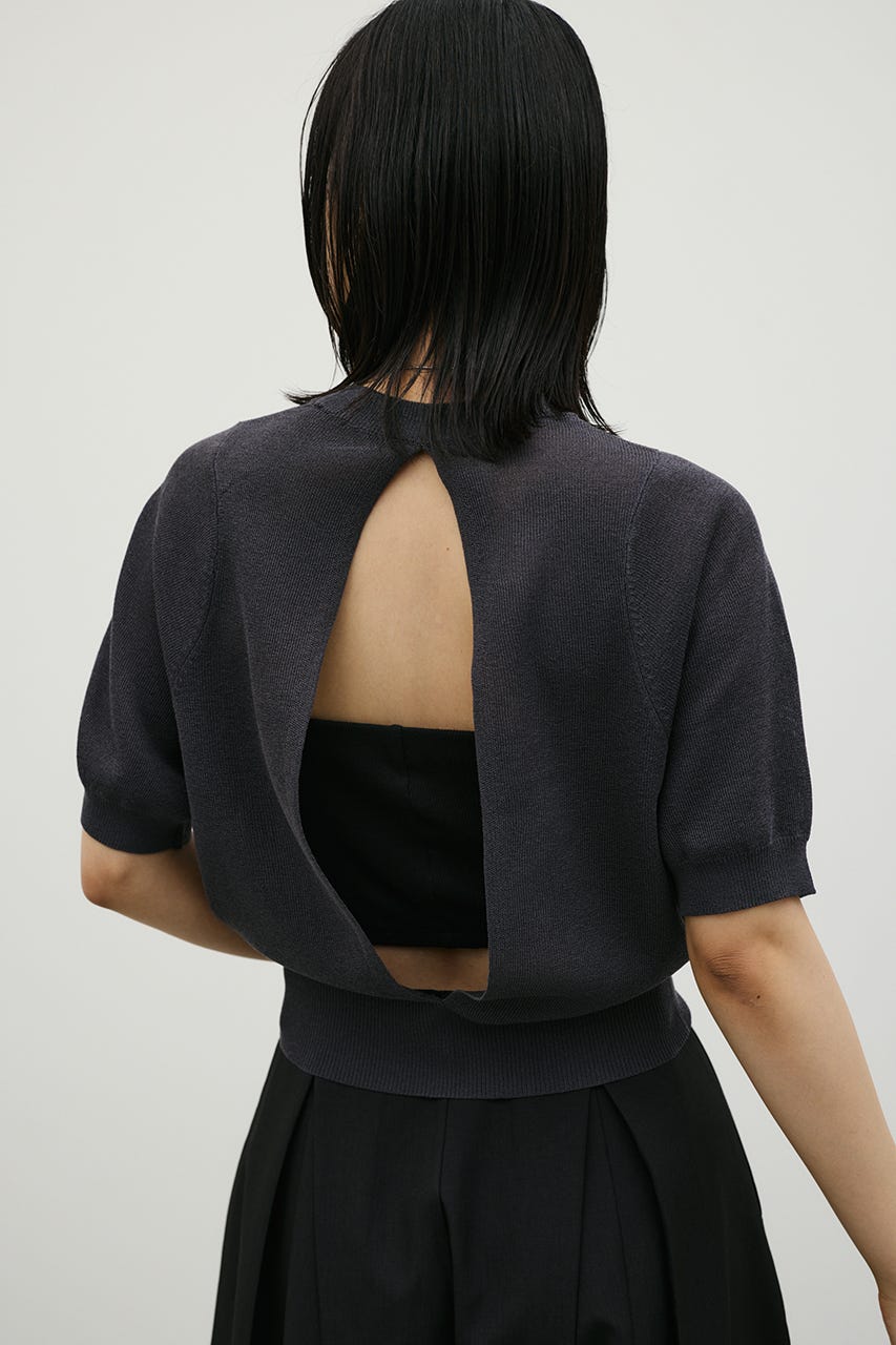 バックオープンニット C.GRY FREE