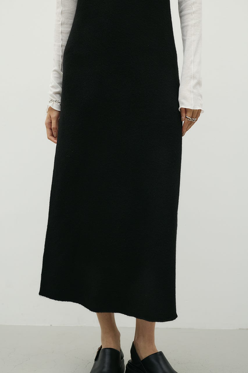 2WAYニットキャミワンピース BLK S