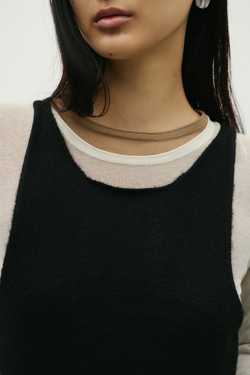 2WAYニットキャミワンピース BLK S