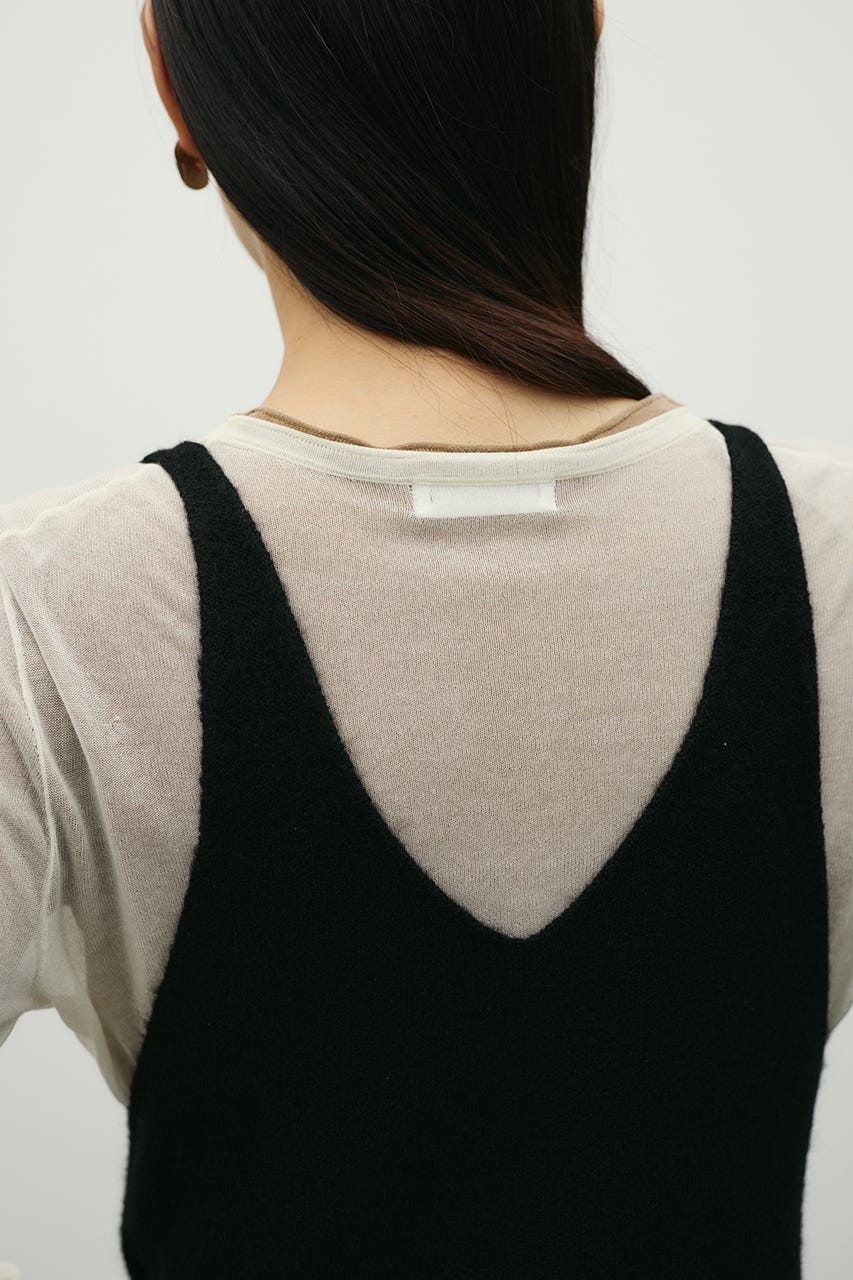 2WAYニットキャミワンピース BLK S