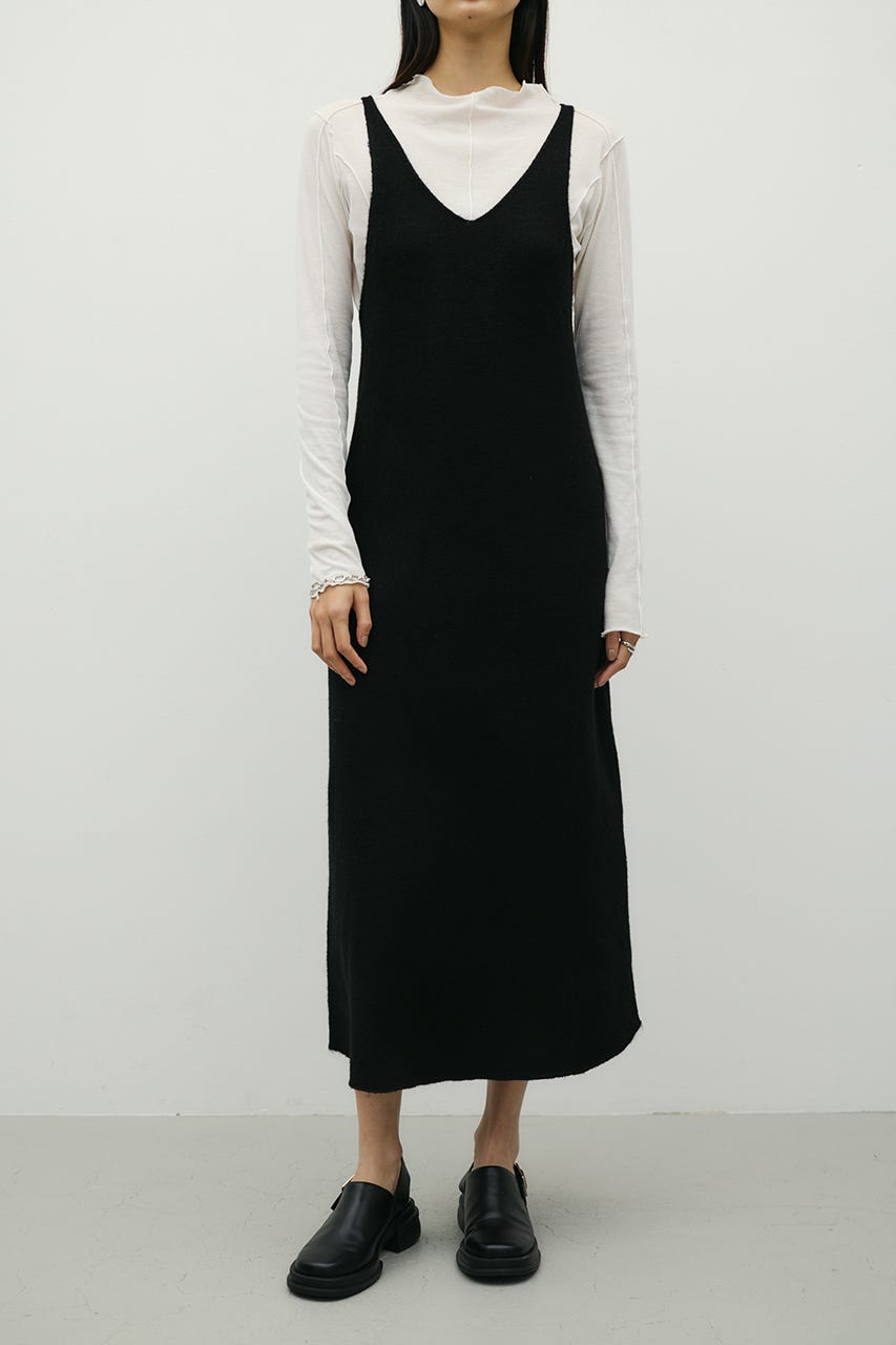2WAYニットキャミワンピース BLK S