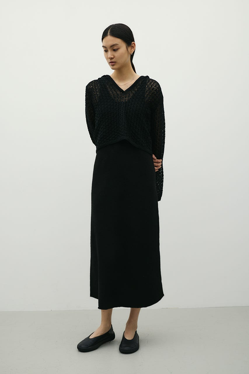 2WAYニットキャミワンピース BLK S