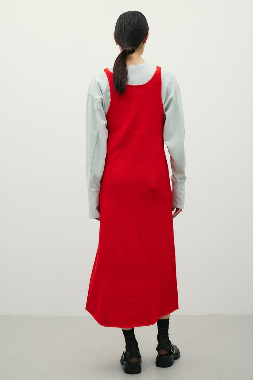 2WAYニットキャミワンピース RED M