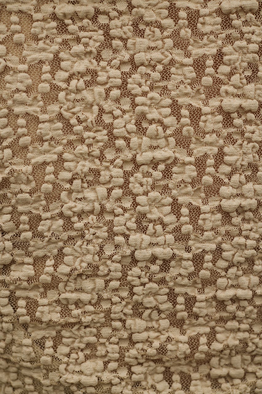 タックショルダーレースカーデ BEG FREE