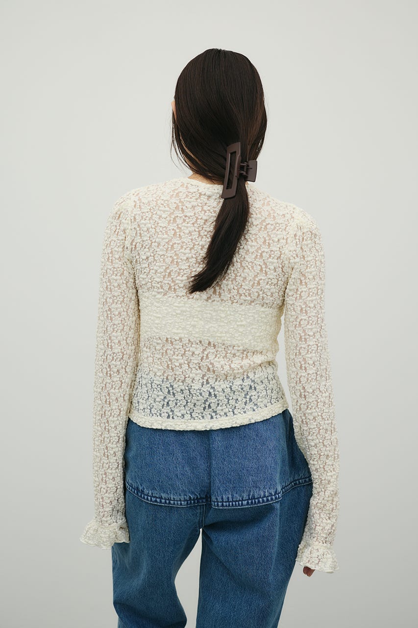 タックショルダーレースカーデ IVOY FREE