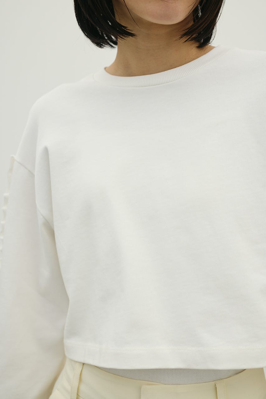 フリルスリーブカットトップ WHT FREE