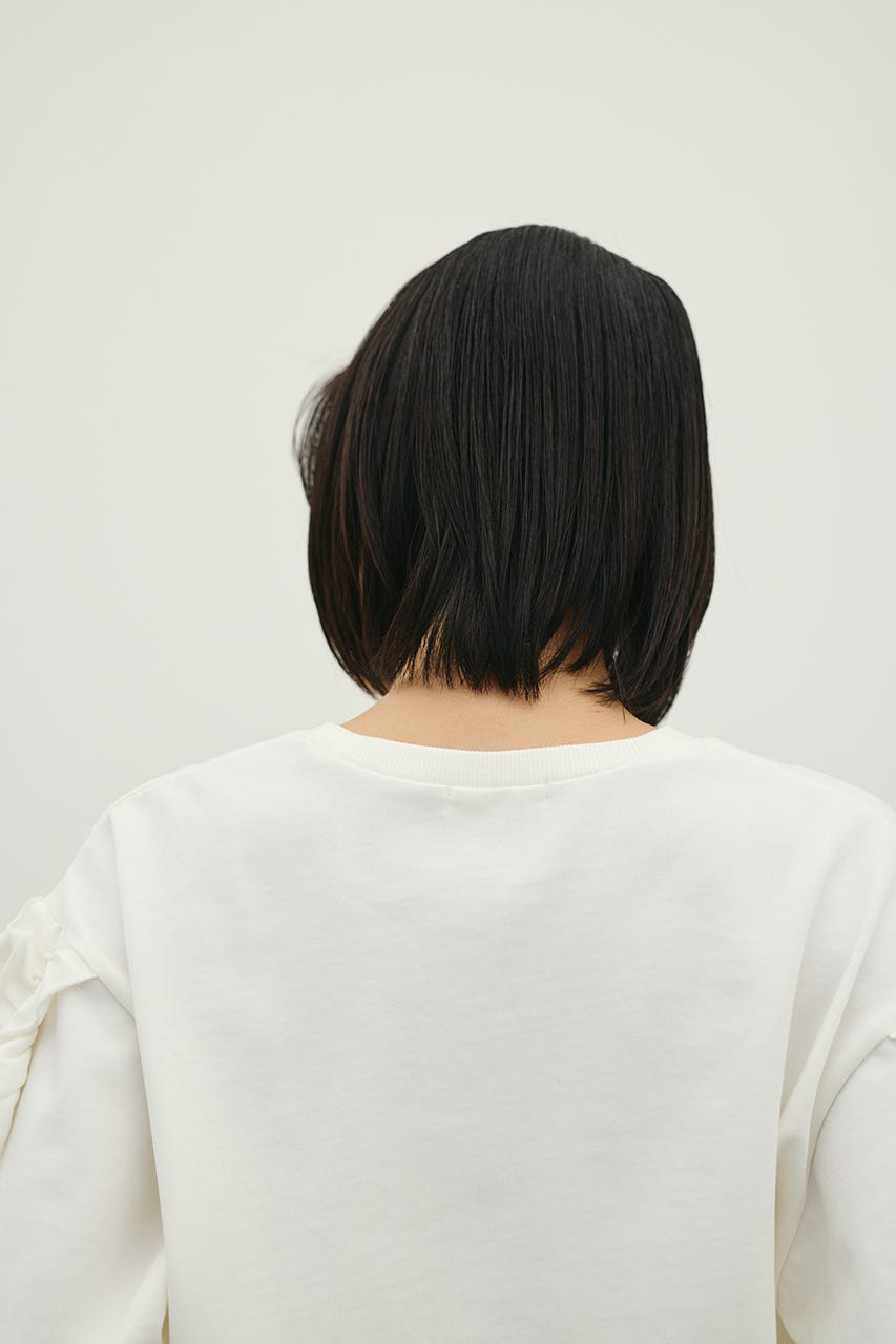 フリルスリーブカットトップ WHT FREE