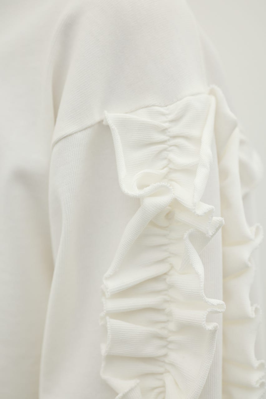 フリルスリーブカットトップ WHT FREE