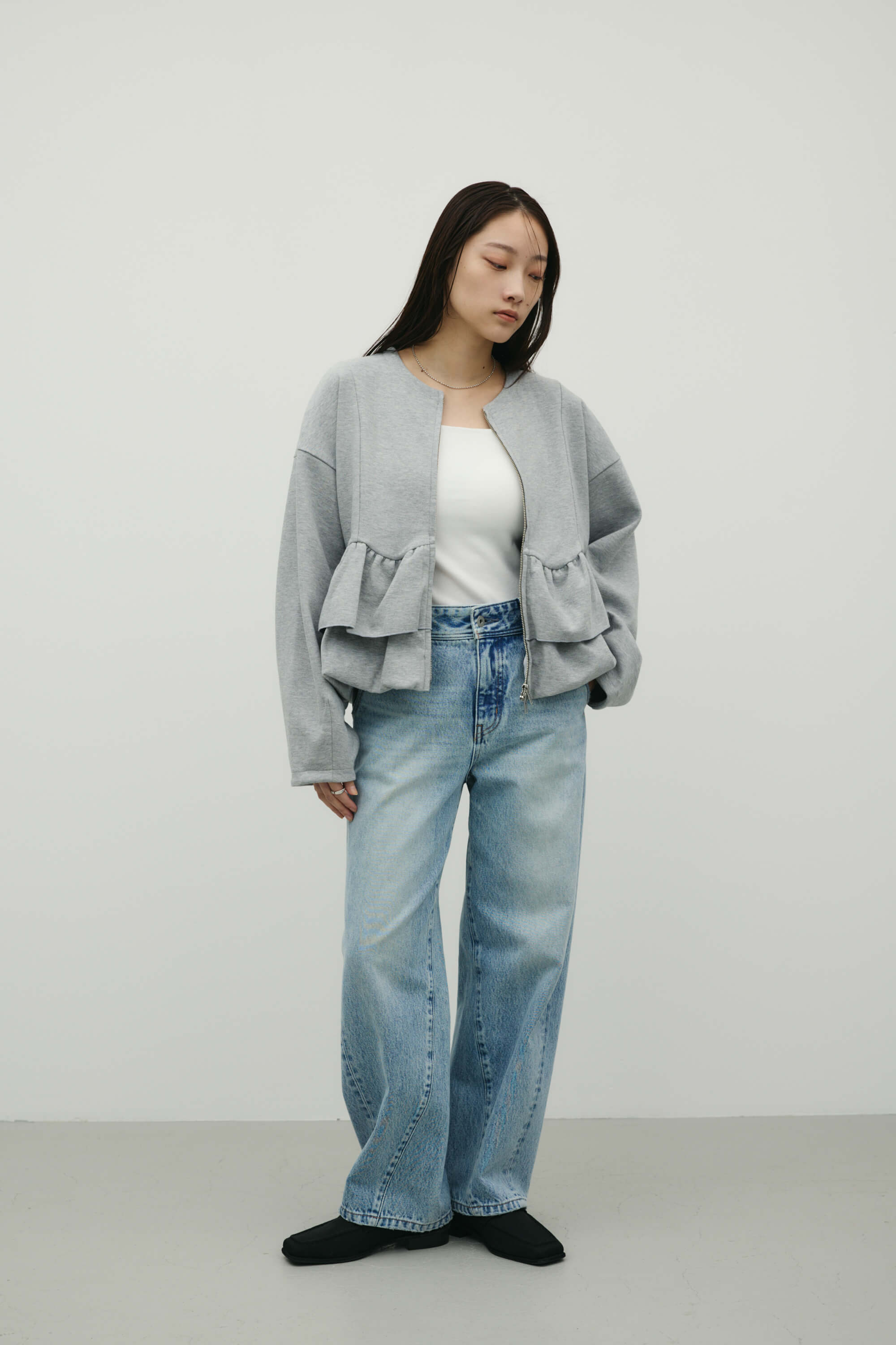 ヘムフリルジャケット T.GRY FREE