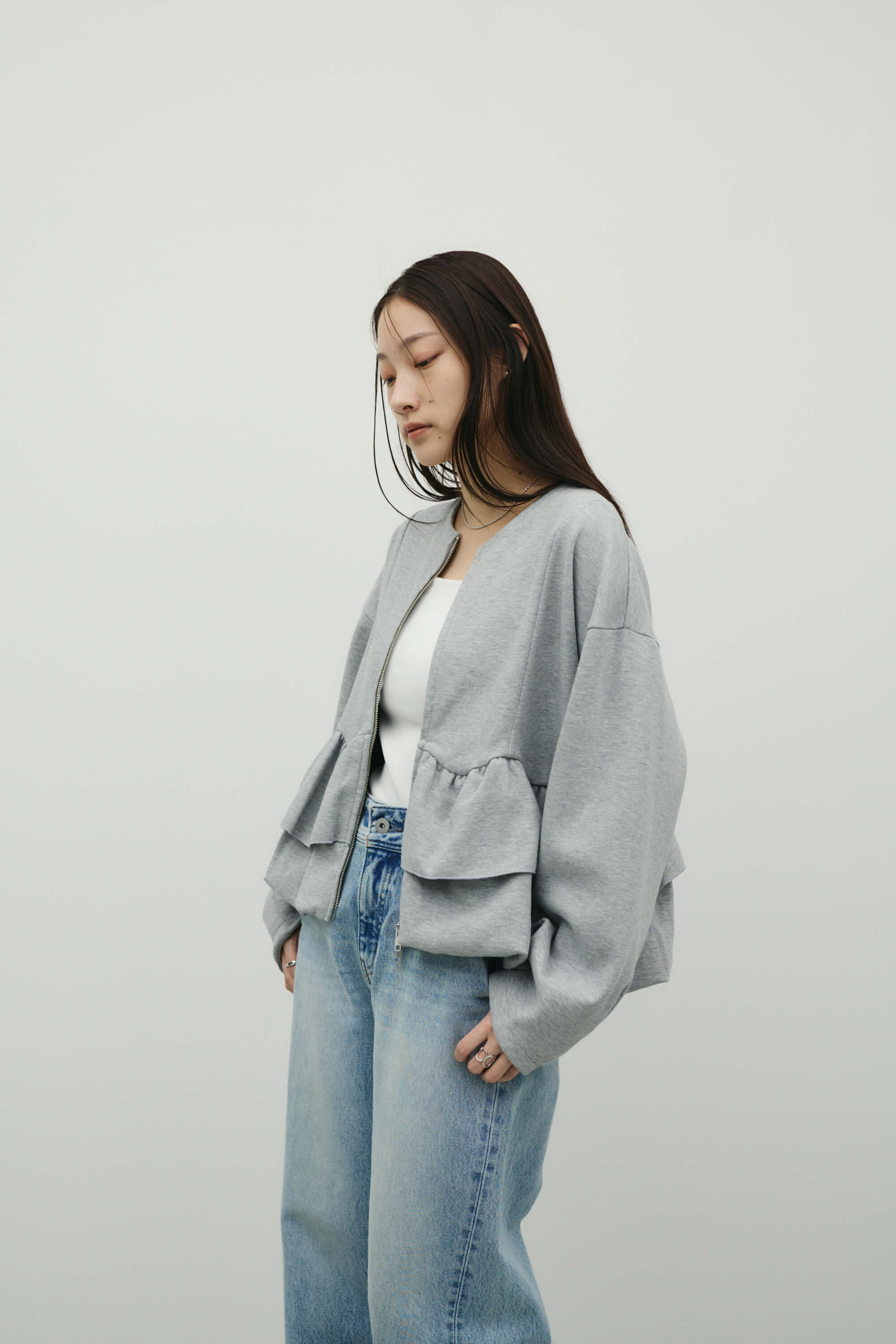 ヘムフリルジャケット T.GRY FREE