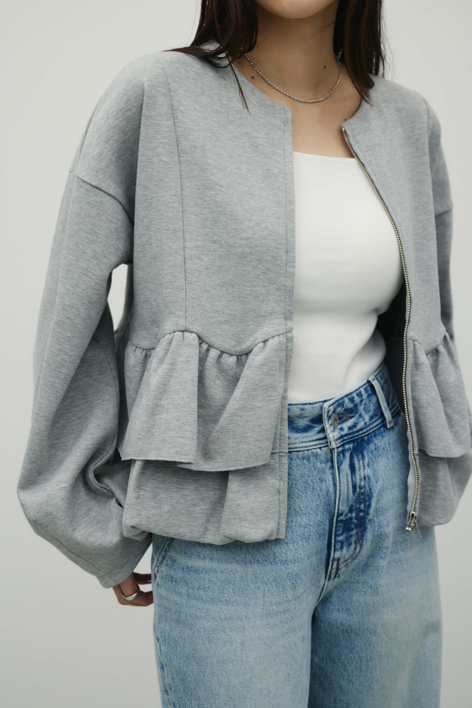 ヘムフリルジャケット T.GRY FREE