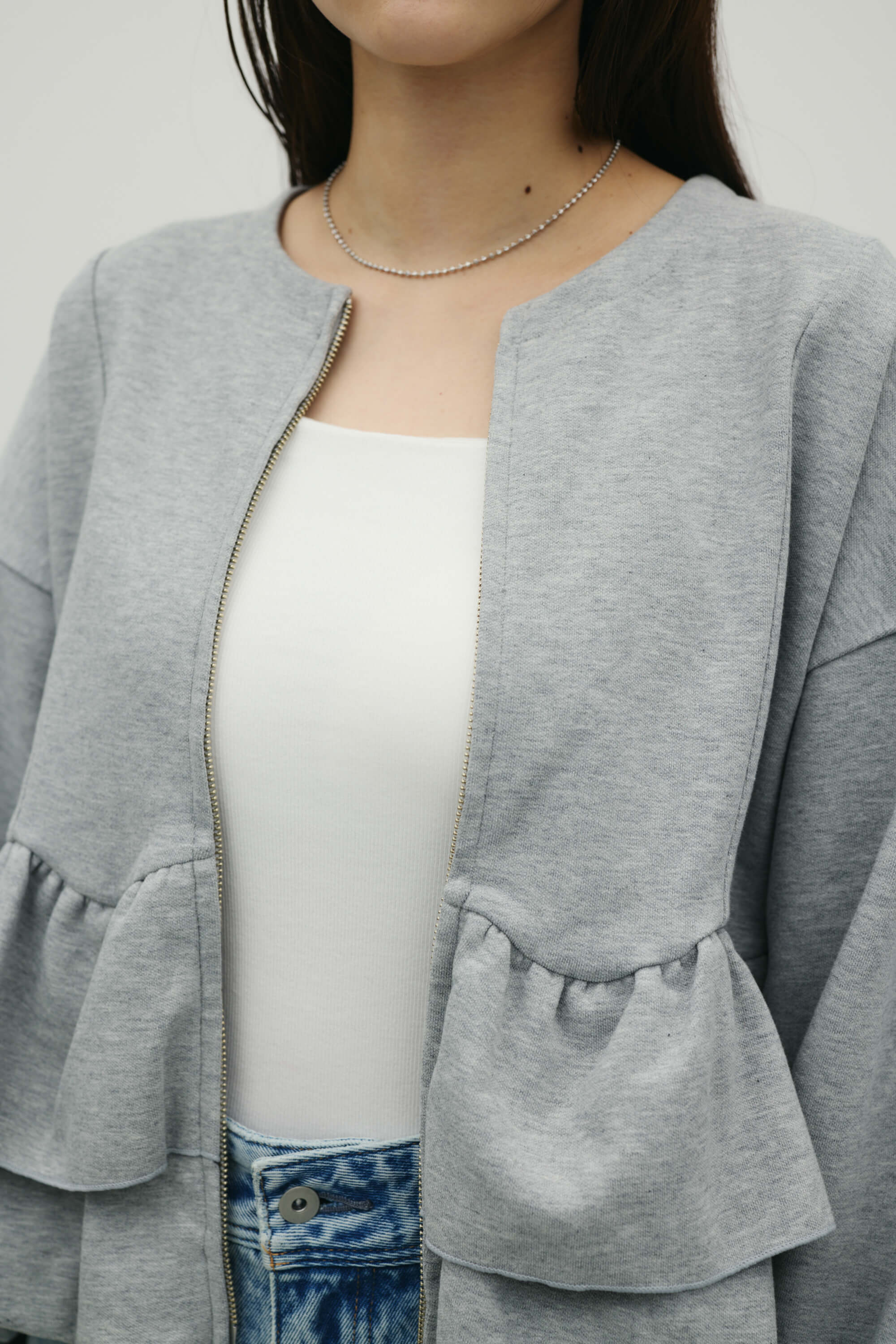 ヘムフリルジャケット T.GRY FREE