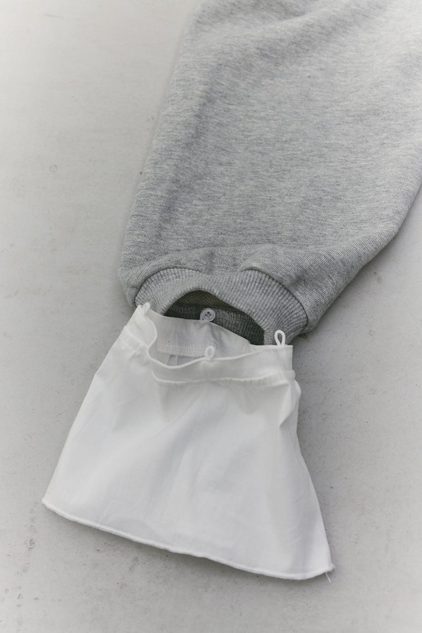 フリルカフスウェットトップ GRY FREE