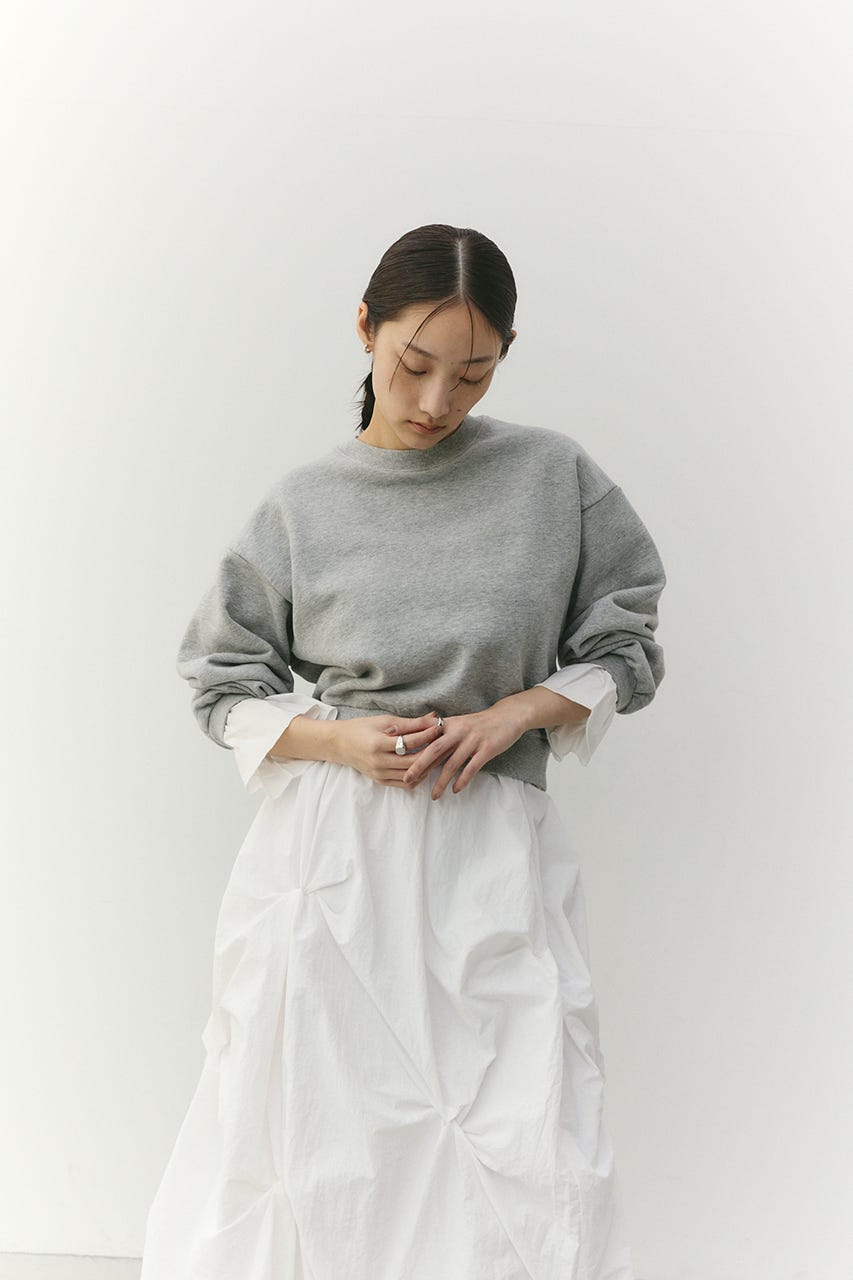 フリルカフスウェットトップ GRY FREE